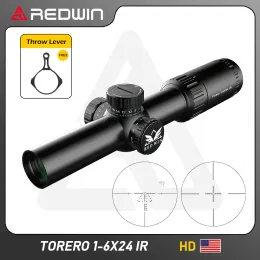 Optics Red Win Torero CQB HD 16x24 30mm Monotube 1/ 5mil Turret Justera glas etsad mil dot w/ noll lås snabb aquicision lpvo omfattning