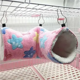 Squirrel Rat Swing Nest Cages Small Animal Hanging Cave Hedgehog Soft Warm Tunnel Guinea Pig Guinea Pig Bed Hamster Hammock 240322