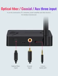 Adaptör DC 5V Kablosuz Audio Bluetooth 5.0 Verici Adaptör 3.5mm Koaksiyel Optik Fiber Giriş TV PC Kulaklık Kulaklık Seti