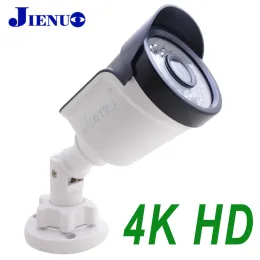 Kameror Jienuo 4K AHD -kamera HD 2MP Infraröd nattvision Säkerhetsövervakning Högupplösta utomhusfakt CCTV Home Bullet Cam