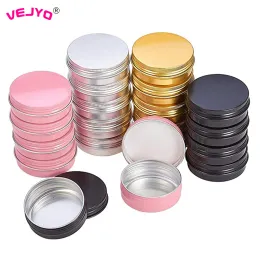 Bottles 50pcs Empty Aluminum Jar Sample Packaging Cosmetic Bottle Metal Tin Refillable Cream Containers Screw Cap Pot Ointment Box 60g