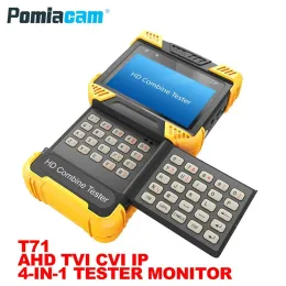 Дисплей T71 CCTV Тестер NONTOUCH Экран AHD TVI CVB CVBS H.265 4K IP -камера Ключевой монитор тестера PTZ Controller RJ45 Тест кабеля