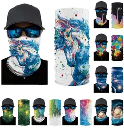 Unicorn 3D bezproblemowy gaiter gaiter ciepłe szalik maska ​​Halloween opaska na głowę bandana maska ​​ochronna UV Ochrona Outdoor HEA3701233