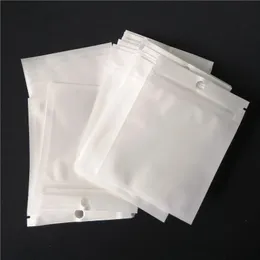 Clear + Beyaz İnci Plastik Torba PVC Plastik Torba Poli OPP Paketleme Fermuar Zip Kiliti Perakende Paketleri Takı Gıda Büyük Boyut