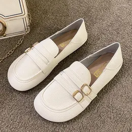 Sapatos casuais mocassins mulheres solteiras 2024 Sping Autumn Mody Slip On Girls Pu Leather Woman Flats Moccasin Office Lady