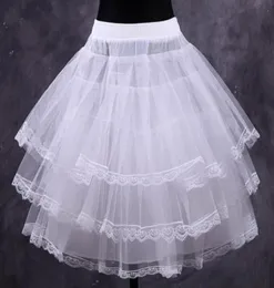 Hela billiga vita korta bollklänningar petticoat klänningar underskjolar crinoline brudtillbehör prom petticoats fancy kvinnor kjol3812231