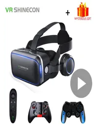 Dispositivos vrar shinecon 60 casque vr realidade virtual óculos 3d helmet fone de óculos para smartphone smartphone viar binoculares 3171980