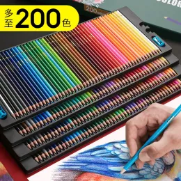 Bleistifte Obos 48/72/120/150/200 Farben Bleistift Set Aquarell Zeichnung Bleistiftfarbe Färbung für Schulmalereien Kunstartikel für Künstler