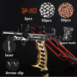 Slingshots Laser Slingshot de alta velocidade Elastic de caça de caça de pesca Slingshot Shooting Catapult Arrow Arrow Rest Bush Shot Shot Crossbow Bolt Bolt