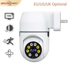 Cameras V380 Pro Wifi PTZ Cameras 1080P Mini Surveillance Camera Night Vision Two Way Audio Human Tracking Home Security Plug IP Camera