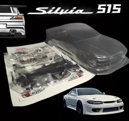 RC 110 NISMO COPPERMIX SILVIA S15 PVC BODYSHELL 260 mm Larghezza 190 mm con paralume e spoiler per 110 Turing Drift4581086