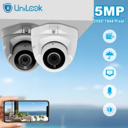 Cameras UniLook POE IP Outdoor Dome Camera 5MP Security Night Vision Weatherproof CCTV Camera Video Surveillance With Audio Danale APP