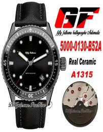 GF Fifty Fathoms Bathyscaphe A1315 Automatische Herren Uhr 50000130b52a Keramik Hülle Schwarzes Zifferblatt Super Edition Nylon -Gurtreinheit 8628374