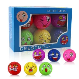 Bollar Crestgolf Golf Training Ballchildren's Birthday Giftanger Cold Cry Laugh Spit Lycklig de senaste golfbollarna Golftillbehör