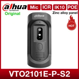 Doorbells Dahua Intercom VTO2101EPS2 2MP HD Video Doorbell Support Mic Builtin Speake Bidirectional Talk Zinc Alloy Panel POE IK10 IP65