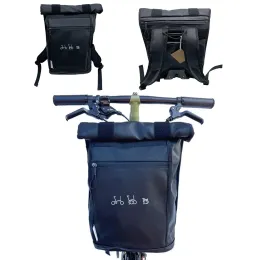 Taschen Klappende Fahrrad -Vorderträger -Taschen PALNIENS verwenden für Brompton Birdy Bicycle Vorderbeutel Handtasche mit Aluminiumhalterung