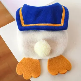 Vestuário para cães roupas de estimação de animais de estimação outono/inverno colar gato bordado gato de pato grande gato gato de pelúcia