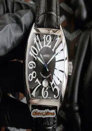 Neue High -Version Casablanca 8880 C dt Schwarzes Datum Dummkopf Silberstahl Hülle Herren Uhr Automatisches mechanisches Lederband Luxry Design3844077