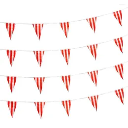 Decorative Flowers Advertising Hanging Flags Striped Pennant Ban 1 Set Of 10/30M Plastic For Your Circus Carnival Themed Party