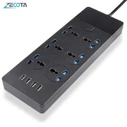 Acessórios Múltiplos protetores de punção de faixa de potência 3/6 de extensão universal tomadas de chumbo tomadas de chumbo plugue USB 2M Cordamento de fusível do fusível