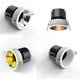 Takljus inbäddat fullt spektrum COB Downlight AC85-265V Anti-Glase LED Spotlight för vardagsrum och sovrumsrumsdekor