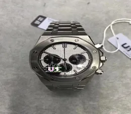 Nowa wersja U1 Men039s zegarki 40 mm biały czarny szary niebieski wybór 41 mm 26240st Bransoletka ze stali nierdzewnej VK Quartz Chronograph Work2350323