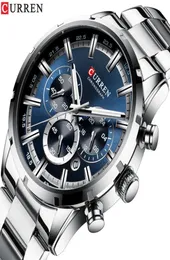 Relogio Masculino Curren Fashion Mens Watches Top Brand Luxury Wrist Chartz Clock Chronograph Wateroproof 2203296328194