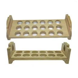 Portabotto del vassoio per uova di stoccaggio cucina rastrellino per contenitore per supporto in legno rustico per cucine.