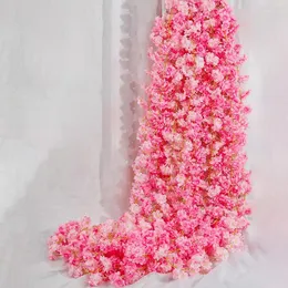 الزهور الزخرفية محاكاة الكرز زهرة الكرمة البلاستيك الزهرة الاصطناعية التظليل والتجميل