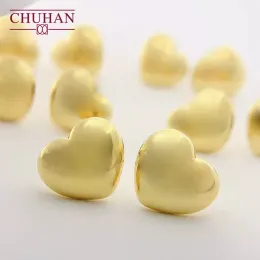 Kolczyki Chuhan 18K Gold Classic Heart Design Kolczyki Kobiety PRAWDZIWE AU750 Znakomity zagęszczony prezent dla dziewczyny Fine Jewelry