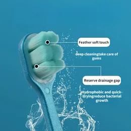 2024 1pcs/Set Silikon Zahnbürste für Mundgesundheit Nano Weiche Borsten Zahnbürsten mit Schutzabdeckung tragbare Reisebürstenzähne 1. Nano