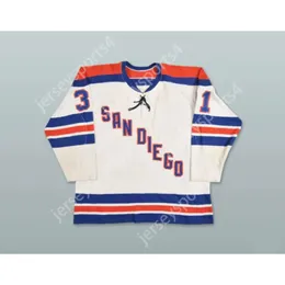 GDSIR Custom Ernie Wakely 31 WHA 1975-76 San Diego Mariners Home Hockey Jersey New Top Ed S-M-L-XL-XXL-3XL-4XL-5XL-6XL
