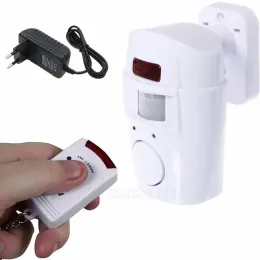 الكاشف اللاسلكي PIR Motion Sensor Detector Indector مع 2 محول طاقة التحكم عن بعد للمنزل Shed Shed Garage Caravan Armrate System