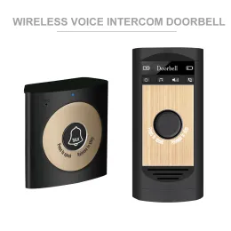 Türklingel Wireless Voice Intercom Türklingel 2way Talk -Monitor mit 1 Set im Freien im Freien Innenempfänger Smart Home Security Door Glocke