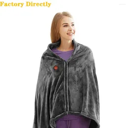 Blankets Wholesale Electric Usb Battery Heating Rechargeable Wearable Portable Powered Ce Uk Heat Throw Heated Shawl Blanket