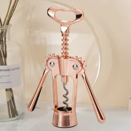 Rose Gold Wing Corkscrew Wine Beer Bottle Opener Utensils Kitchen Gadgets Multifunction Stainless Steel Wine Accessories 1pc