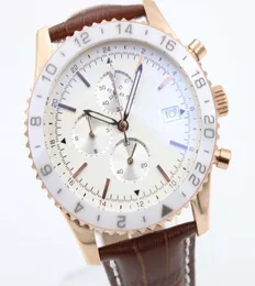 Man Retwatch de pulso BR 24 Cronógrafo Quartz Movimento 1884 CRONOLINER EVEROSE BRANCE BRANCO CERAMICO RESPONSELHO CRONOMIA CRONOMATE Y2431033 MENS8097804