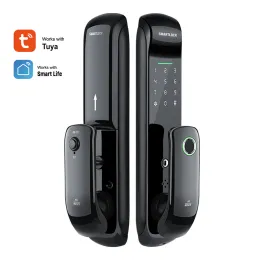 Заблокировать новый Advanced Advance Automatic Wi -Fi Tuya Smart Door Lock SmartLife Биометрический отпечаток пальцев электронный цифровой замок дверей