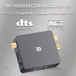 Akcesoria Ayino 24bit 192k DAC 5.1CH HiFi cyfrowe do analogowego konwertera dekodera audio DTS AC3 PCM Współczynnik światłowodowy do RCA 3,5 mm 2CH