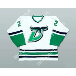 GDSIR Custom Mike Vallely 22 Danbury Whalers White Hockey Jersey New Top ED S-M-L-XL-XXL-3XL-4XL-5XL-6XL