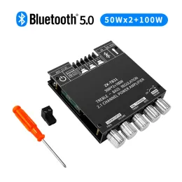 Amplifier TB21 Bluetooth Sound Power Amplifier Board 2.1 Channel Mini Wireless Audio Digital Amp Module 50Wx2+100W Subwoofer TPA3116D2