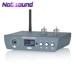 앰프 Nobsound Hifi Bluetooth 5.0 밸브 튜브 프리 앰프 균형 잡힌 XLR 스테레오 RCA 수신기 프리 앰프 헤드폰 AMP LDAC 96KIT/24 비트