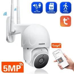 CAMERA TUYA WiFi Smart Camera Smart Life Cloud 5mp Tracciamento automatico PTZ IP Camera da esterno Rileva allarme CCTV CAMA CAMI DI SICUREZZA CAM SD