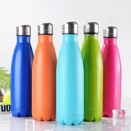 Cola Bottle Thermos Cup Doppelschicht Sportkessel Flasche 304 Edelstahl Heißer Designer Bowling Cup Outdoor Camping Cycling Fitness Water Cup