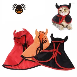 Hundkläder Disfraces Divertidos Halloween Mascotas Capa Cosplay Gorro Gato Y Perro Con Cuernos Cachorro Ropa v