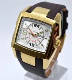 Big dial 50mm quartz leather belt digital luxury men designer watch drop day date mens watches brand male gifts wristwatch260j9153010