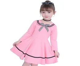 Girl039s Vestidos Crianças Roupas Dress Dress Style Children039S Primavera e Autumn Elastic Fashion Manga longa para 4 6 7 8 9 10 2453132