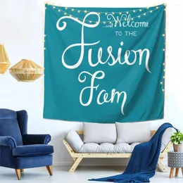 Taquestres 2k Quote Decoração de parede branca Tapestry com ganchos Presente de aniversário de escritório Multi Style Multi Style