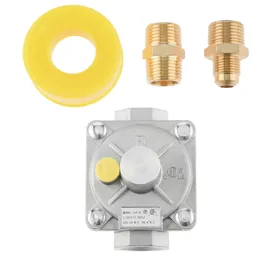 Tools 1set 1/2"Natural Gas & Liquefied Interchange Pressure Regulator Valve With 2 Brass 1/2" NPT Conversion Adapter NG/LPG Replace