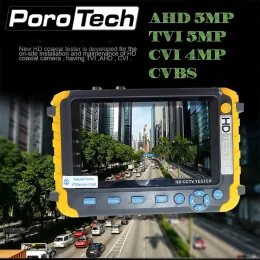Exibir IV8W 8MP 4 em 1 TVI AHD CVI ANALOGAT CECTV Testador de câmera CCTV 5 polegadas TFT LCD Build no testador de segurança do testador de vídeo Teste de áudio